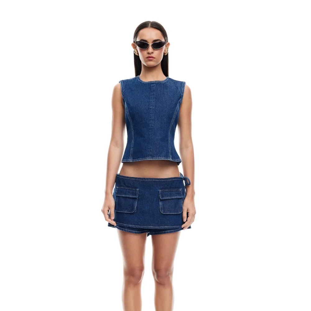 Lioness Blue Denim Tank Top